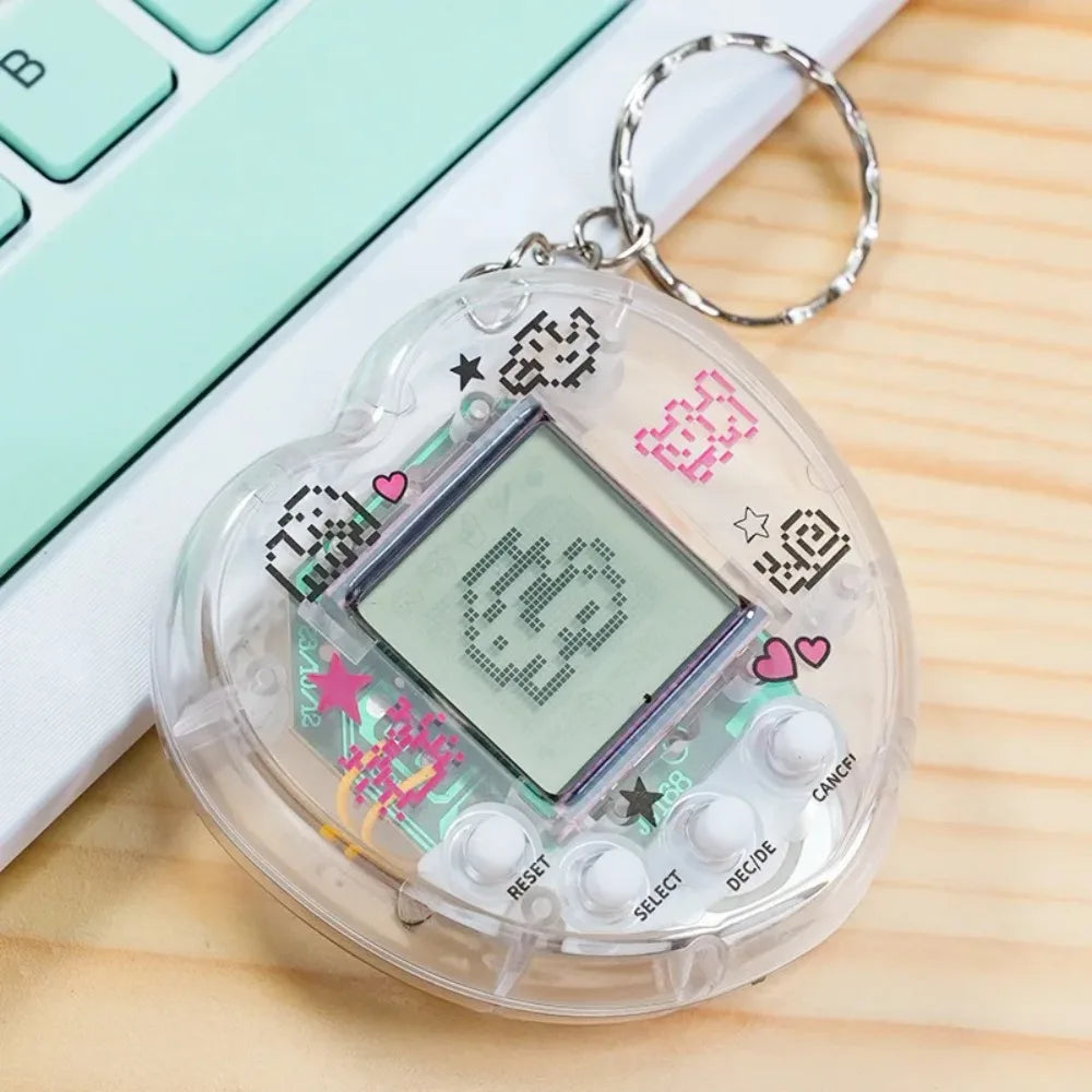 Elektronisches Tamagotchi-Spielzeug als Schlüsselanhänger in Russisch, Original, Deutsch, Spanisch, Polnisch – Elektronische Tiere für Kinder, Spielzeug für Jungen, Pixel-Anhänger