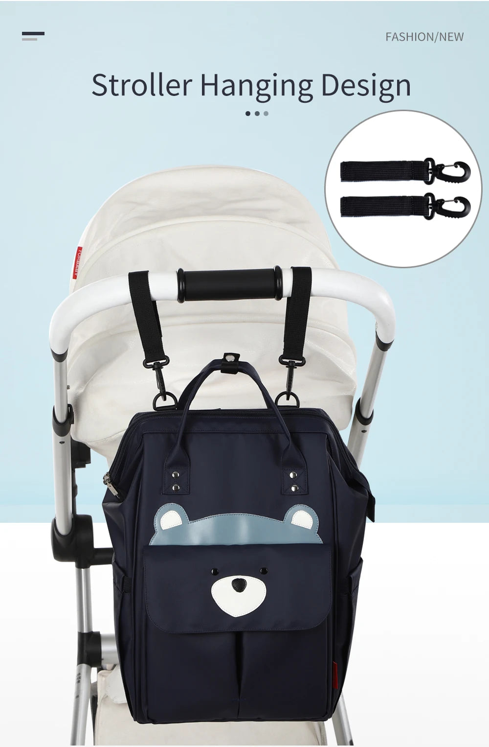 Wasserdichte Mama Windel Rucksack Cartoon Design Mutter Mutterschaft Windel Reisetasche große Kapazität Baby pflege Pflege Kinderwagen Taschen
