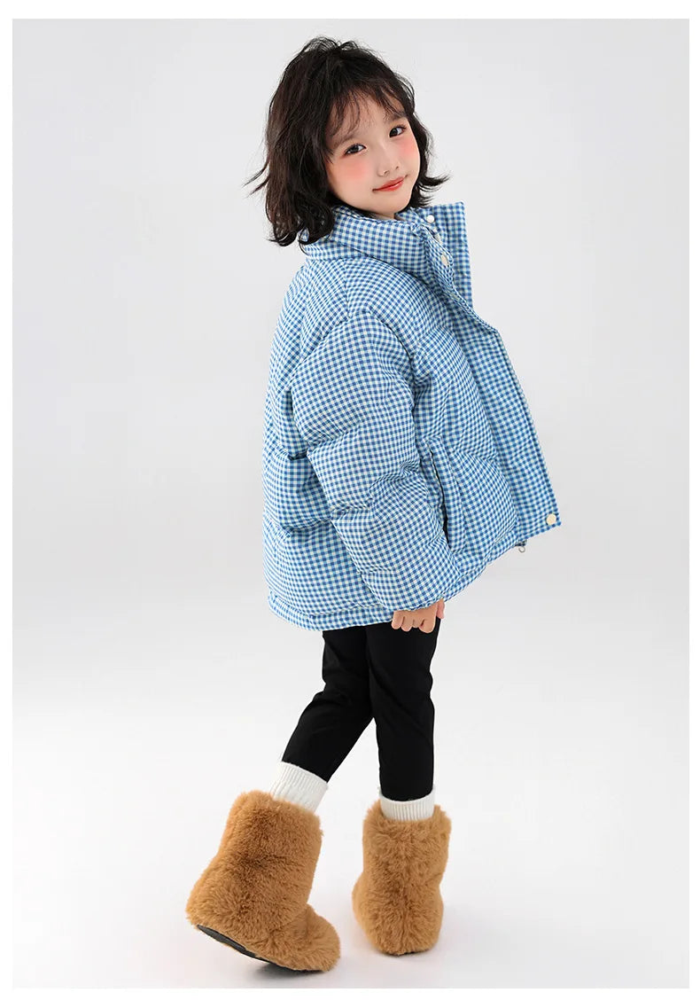 Kinder Verdicken Mantel Mädchen Warme Parka Winter Baumwolle Gefütterte Jacken Herbst Kinder Lange-sleeve Oberbekleidung Teen Zipper Tops 5-14Y