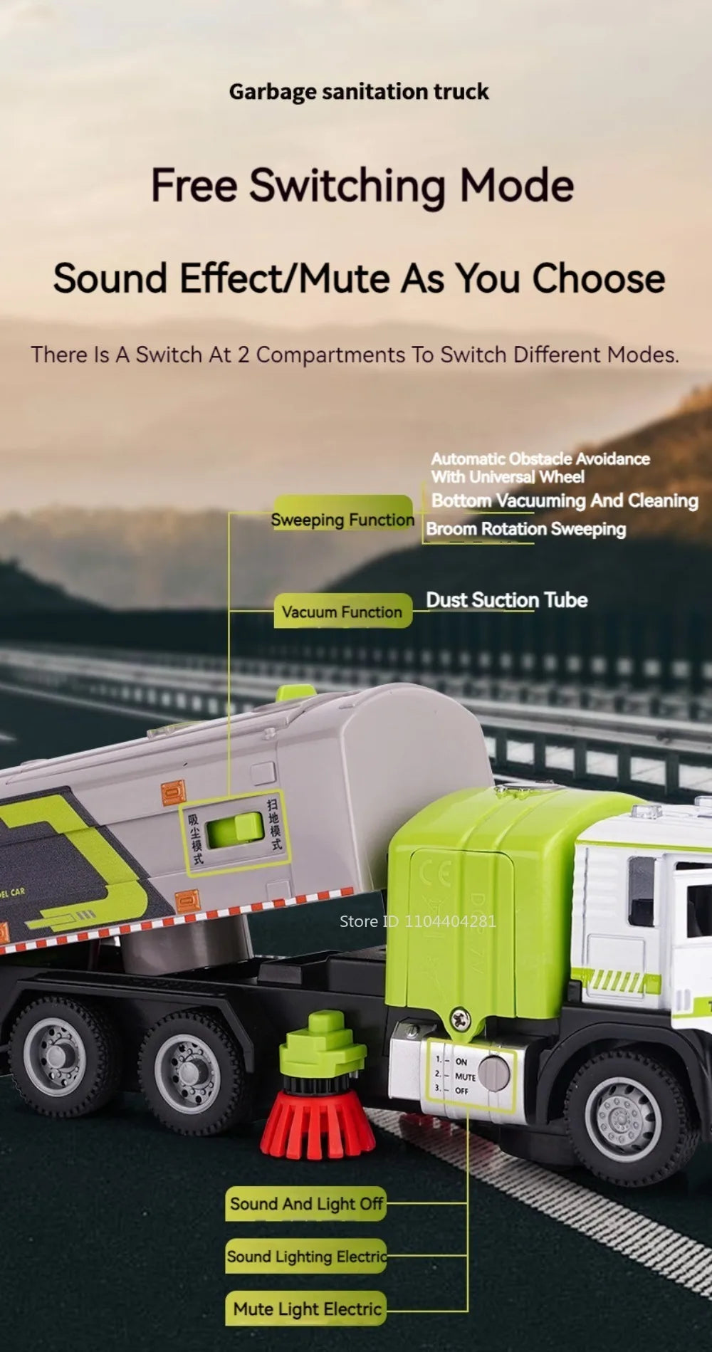 1:50 Elektrische Kehrmaschine Legierung Bewässerung Lkw Diecast Modell Miniatur Spielzeug Auto Türen Geöffnet Sound Licht Fahrzeuge für Kinder Geschenke