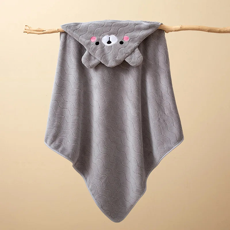 Kleinkind Bademantel Säuglings Bad Handtuch Junge Mädchen Decken Swaddle Mit Kapuze Cartoon Korallen Fleece Handtuch Decke Neugeborenen Kinder Bettwäsche