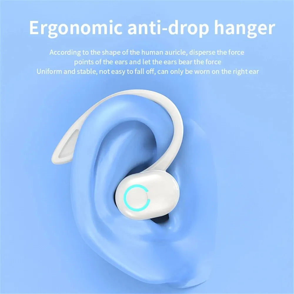 Bluetooth 5.2 Wireless Headset Einzelne Ohrbügel Ohrstöpsel Ultra Lange Akkulaufzeit Business Kopfhörer Handy Kopfhörer Ohrhörer
