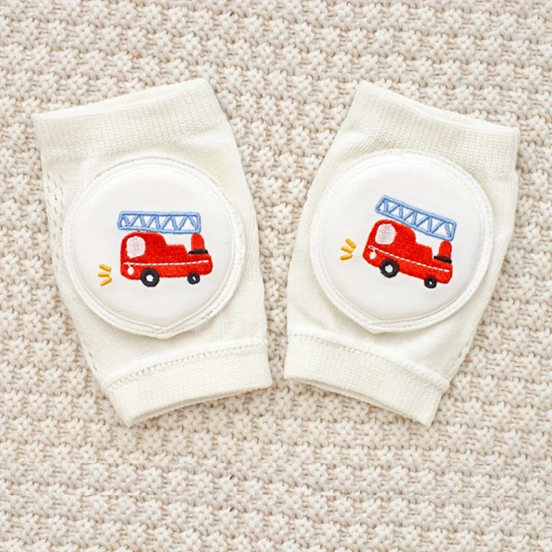 Baby-Knieschützer, leichter Sommerstil, hilft beim Krabbeln lernen, Anti-Fall, gesticktes Mesh-Design, Krabbelschutzausrüstung, elastische Schwamm-Ellbogenschützer.
