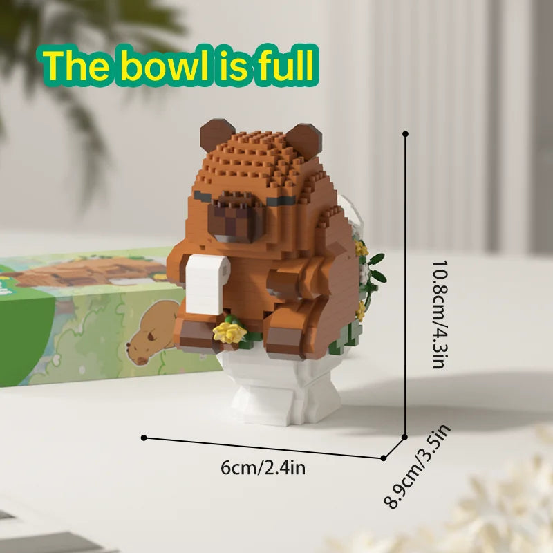 „Capybara Bausteine Set – Süßes Wasser-Meerschweinchen-DIY-Modell |   Lustiges STEM-Spielzeug für Kinder und Erwachsene