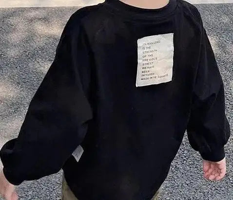 Herbst Winter Junge Mädchen Kinder solide lange Ärmel Bottom ing Shirt Kind lose T-Shirt Retro Baby Baumwolle Tops Kleinkind lässig T-Shirts