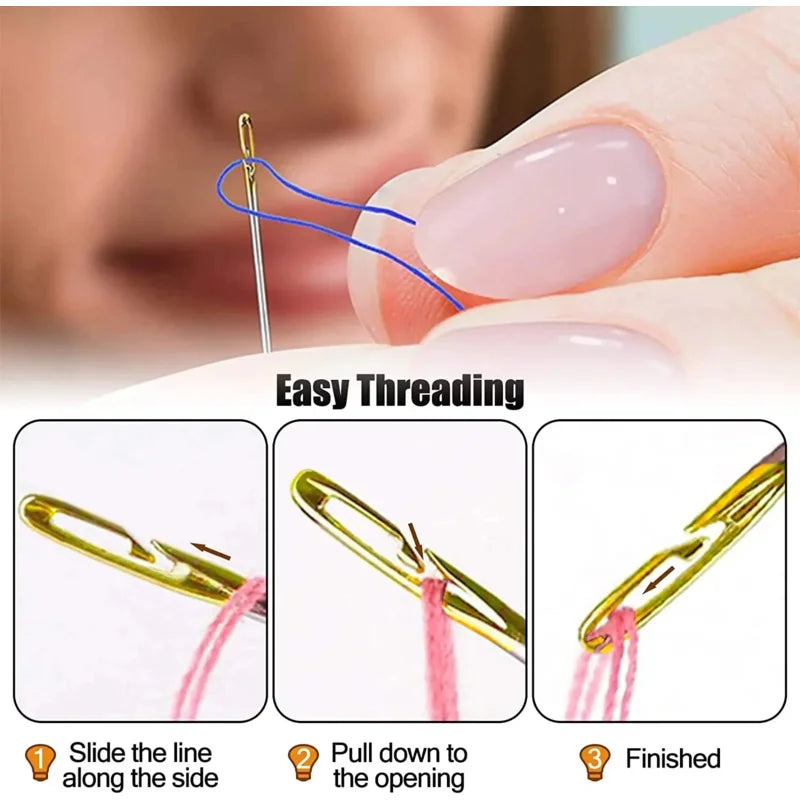 /36pcs Blind nadel ältere Nadel-Seiten loch Hand Haushalt Nähen Edelstahl Nähen unnötige Einfädeln DIY Schmuck