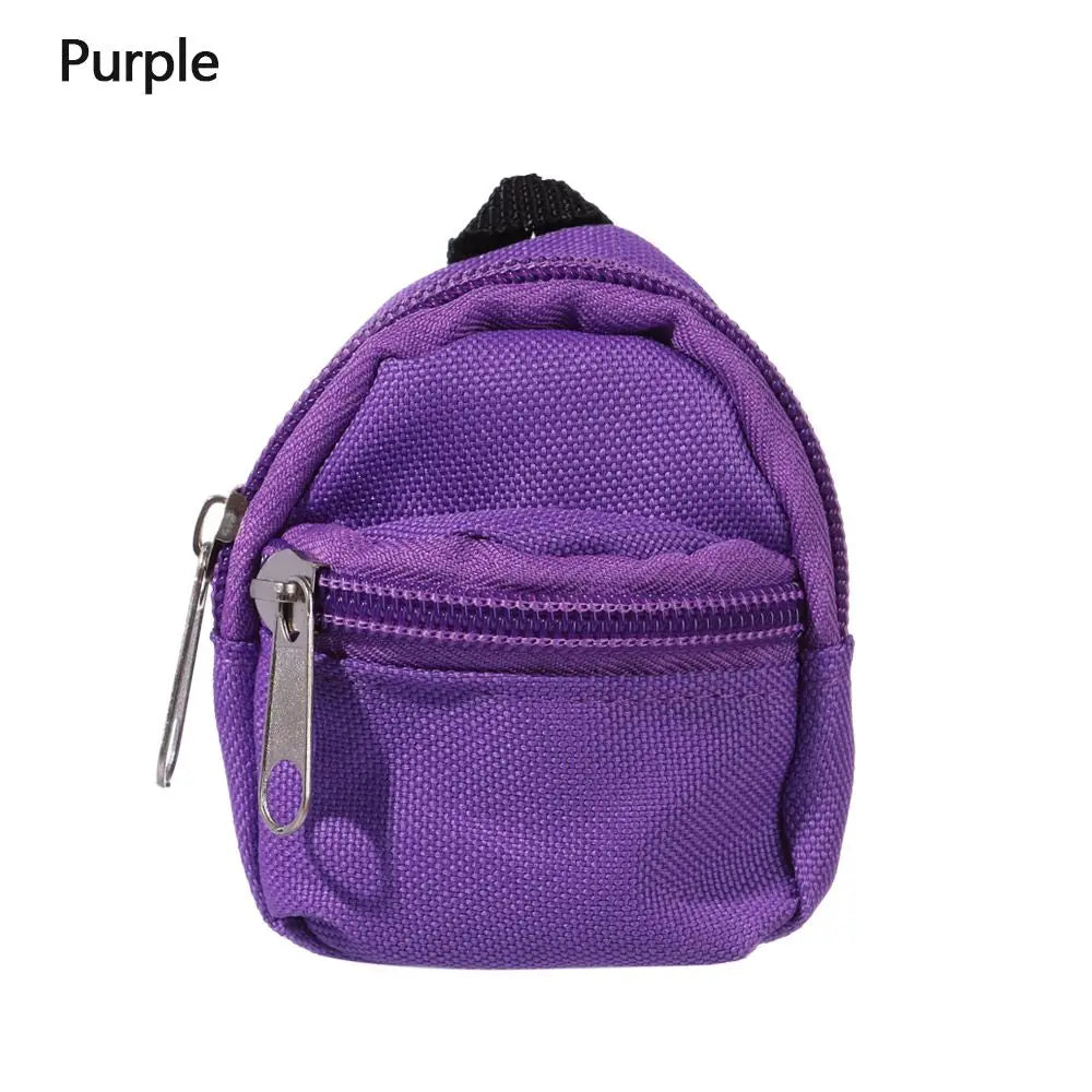 Puppen rucksäcke Puppe Minit aschen Mini Reiß verschluss Rucksack Puppen rucksack niedliche Schult aschen Puppen zubehör Spielzeug zubehör für Puppenspiel