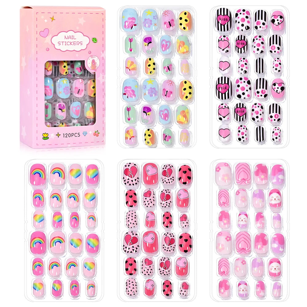 Kids Cartoon Press-On Nails