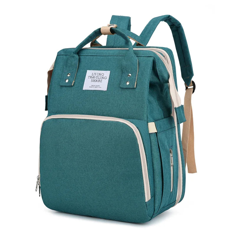 Mama Wickeltaschen Babybett Mutter Große Kapazität Windel Milchflasche Rucksäcke mit Wickelunterlage Praktische Baby-Stilltaschen Geschenk