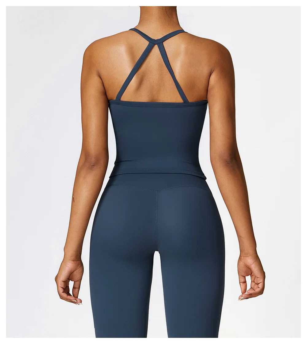 Frauen Kreuz Zurück Yoga Sport-Bh Atmungsaktiv Shock Proof Gym Workout Fitness Push-up Top Yoga Laufen Aktive Sportswear Weste Bh