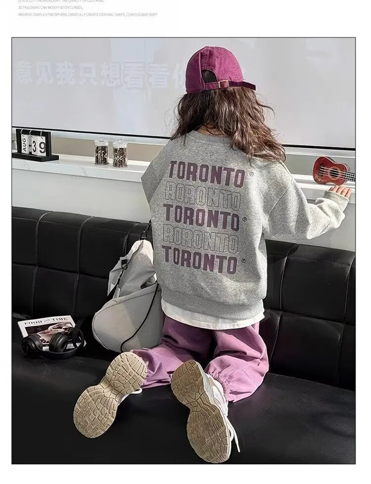 2026 Herbst Winter Mädchen Kleidung Set: Kapuzen-Sweatshirt mit Buchstaben-Print + Hose mit Knöchelbündchen für Teenager und Kinder von 4, 8, 9, 10, 12, 15 Jahren