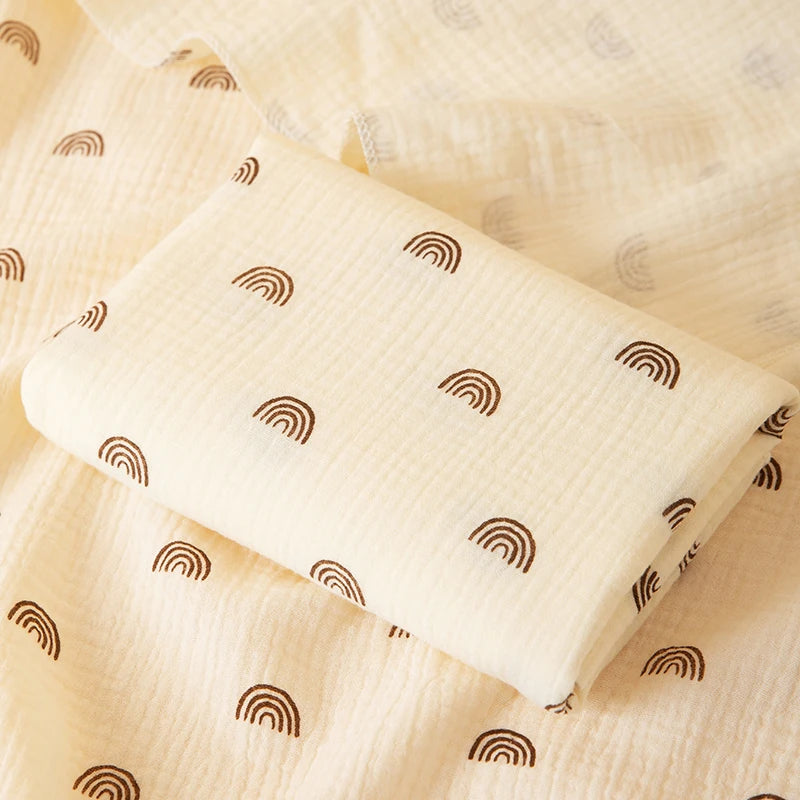 1 Stück doppellagige Wickeldecke für Babys, weich und atmungsaktiv, mit niedlichen Mustern, multifunktionale Wickeldecke für Neugeborene, Babydecke, Baby-Wickelunterlage, geeignet für alle Jahreszeiten