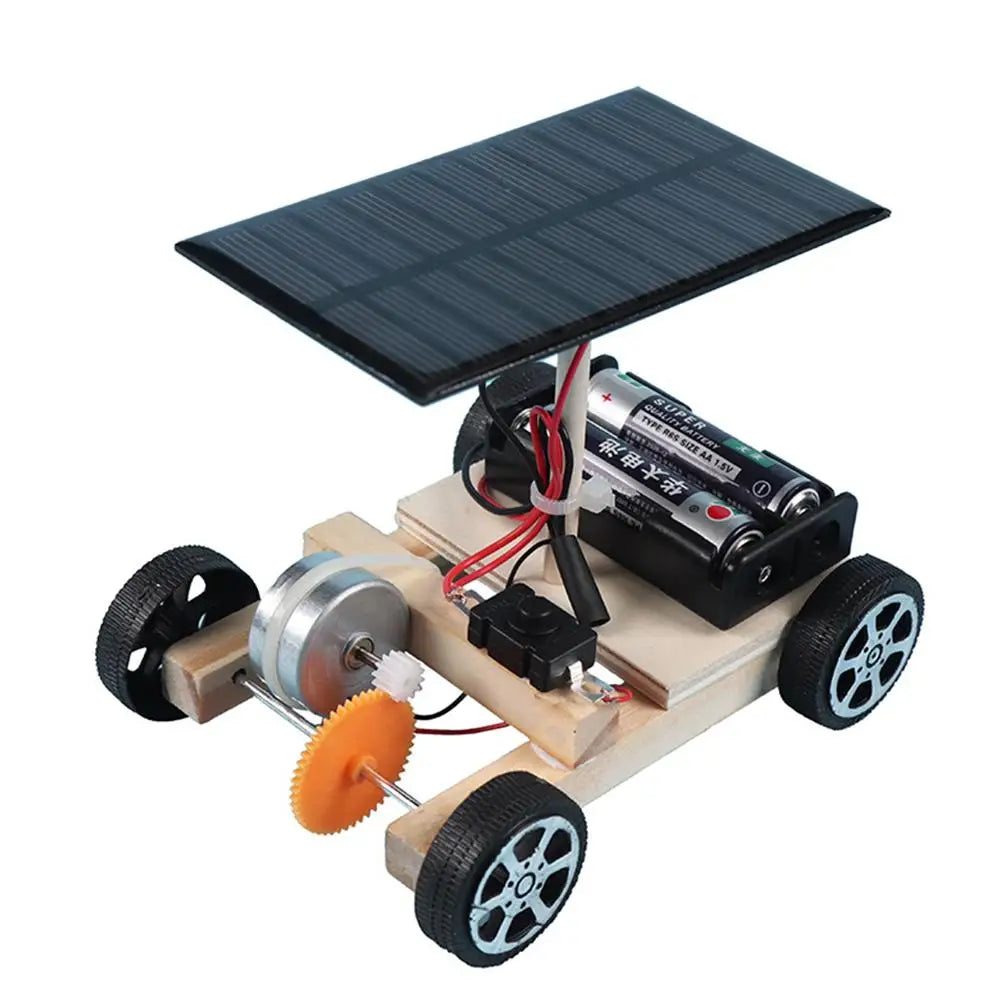 Montieren Sie Solarautos, kreative Erfindungen, Motorfähigkeit von Kindern, aktives Denken, DIY-Elektronik-Kit, Technologie, Spielzeug für Kinder