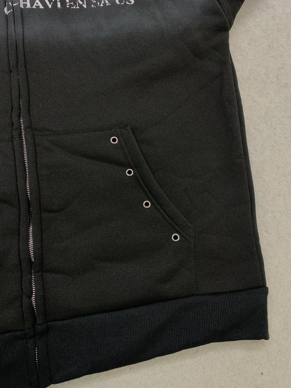 Kurze Kapuzenjacke mit Reißverschluss für Junge Männer, Oversized mit Fallenden Schultern, Gestreiften Ärmeln, Ösen-Taschen, Vintage-Schriftzug, Dunkler Street-Style für Teenager
