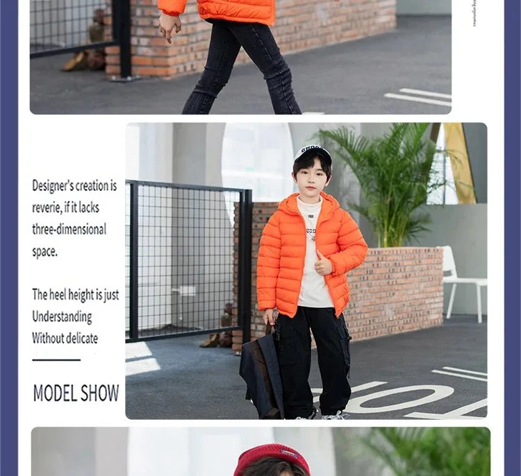 Herbst Winter Teen Jungen Mädchen wärmen Daunen jacke Kinder Baumwolle Oberbekleidung neue Mode Kapuze Reiß verschluss Mäntel 3-12 Jahre Kinder kleidung