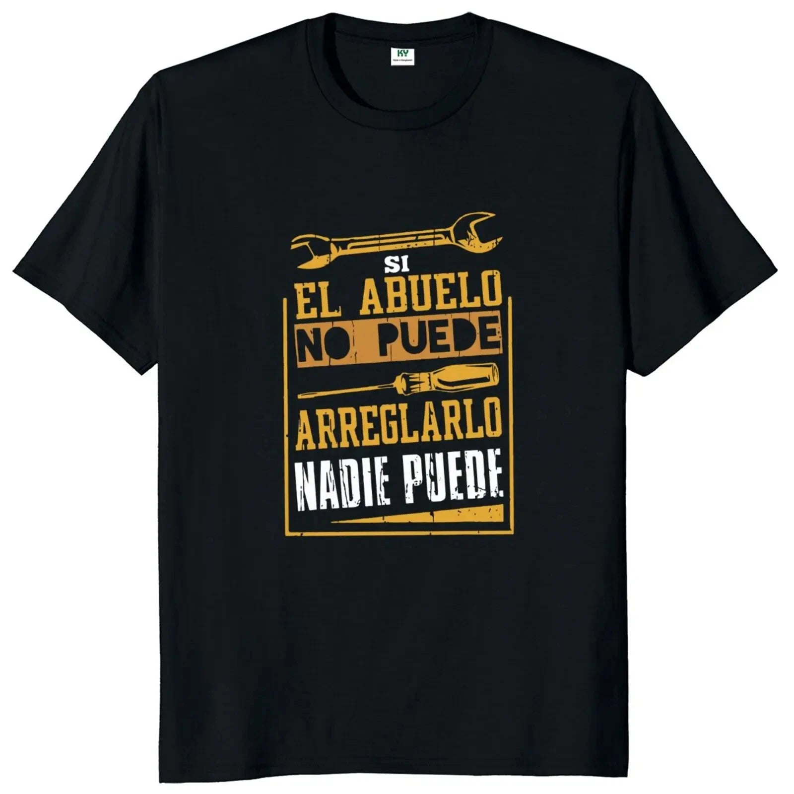 Wenn Papa es nicht reparieren kann, sind wir geschraubt T-Shirt Retro Spanisch Vater Papa Geschenk Männer Kleidung Unisex Baumwolle lässig EU-Größe T-Shirt