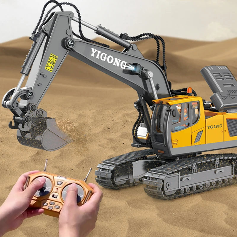 Teeggi 1:20 RC Bagger Auto Kinder Spielzeug 2,4G Fernbedienung Muldenkipper Auto Bulldozer Spielzeug Radio Elektroauto für Kinder Geschenk