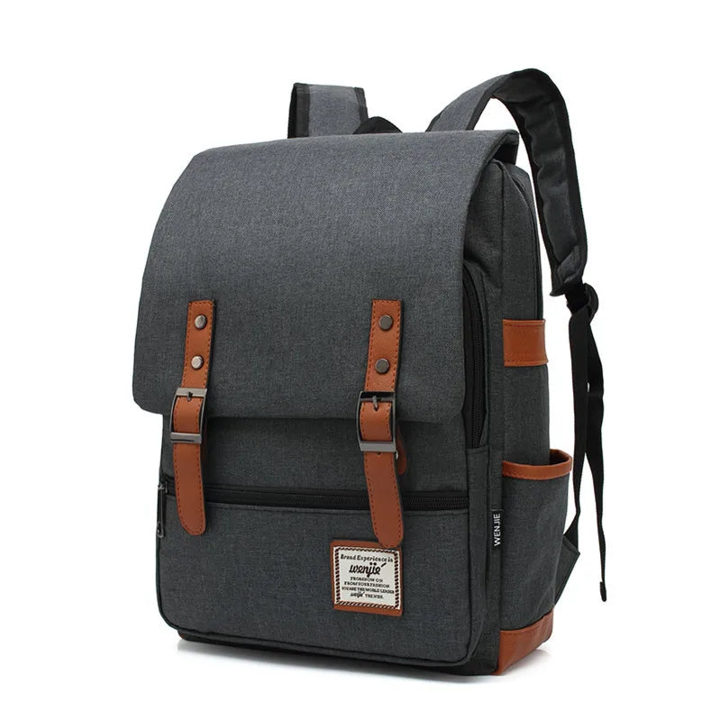 Teens Vintage Canvas Laptop Backpack