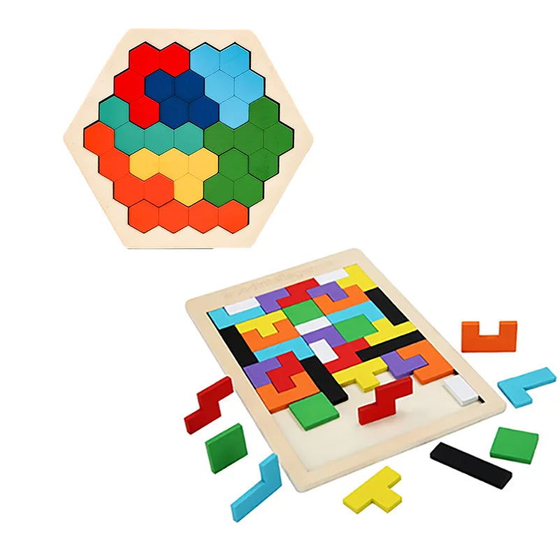 Hölzernes Tangram-Puzzle-Spielzeug