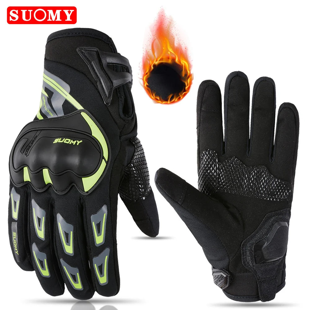 SUOMY Winter Warme Damen Rosa Motorradhandschuhe 100% Wasserdicht Lady Teens Mädchen Lila Motocross Motorrad Racing Reithandschuhe