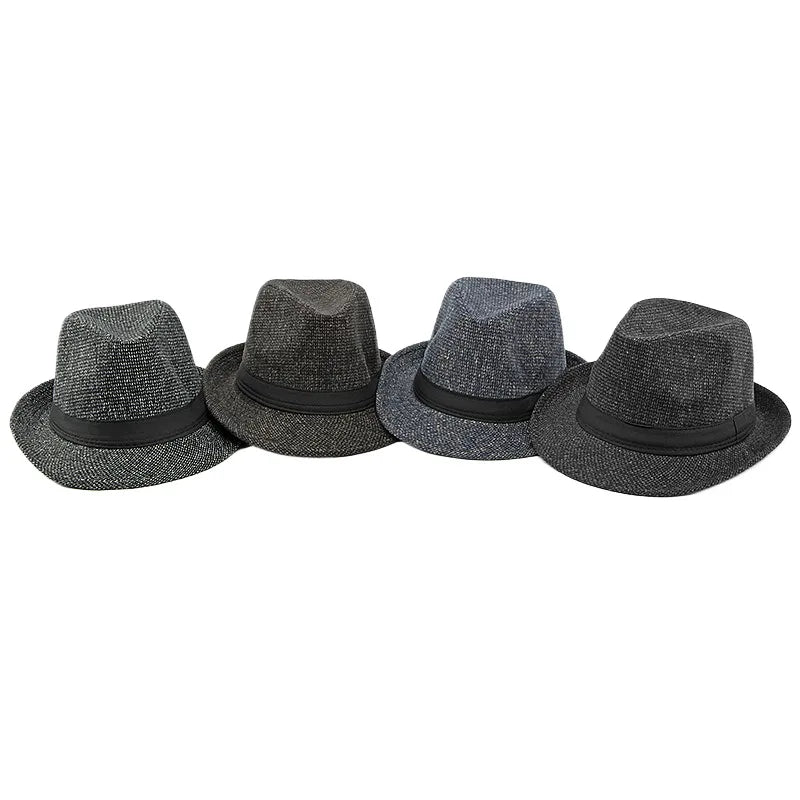 Retro Herren Fedora Hut Herbst und Winter große Krempe Sonnenhut britische Mode Zylinder mittleren Alters und ältere Menschen Hüte Opa