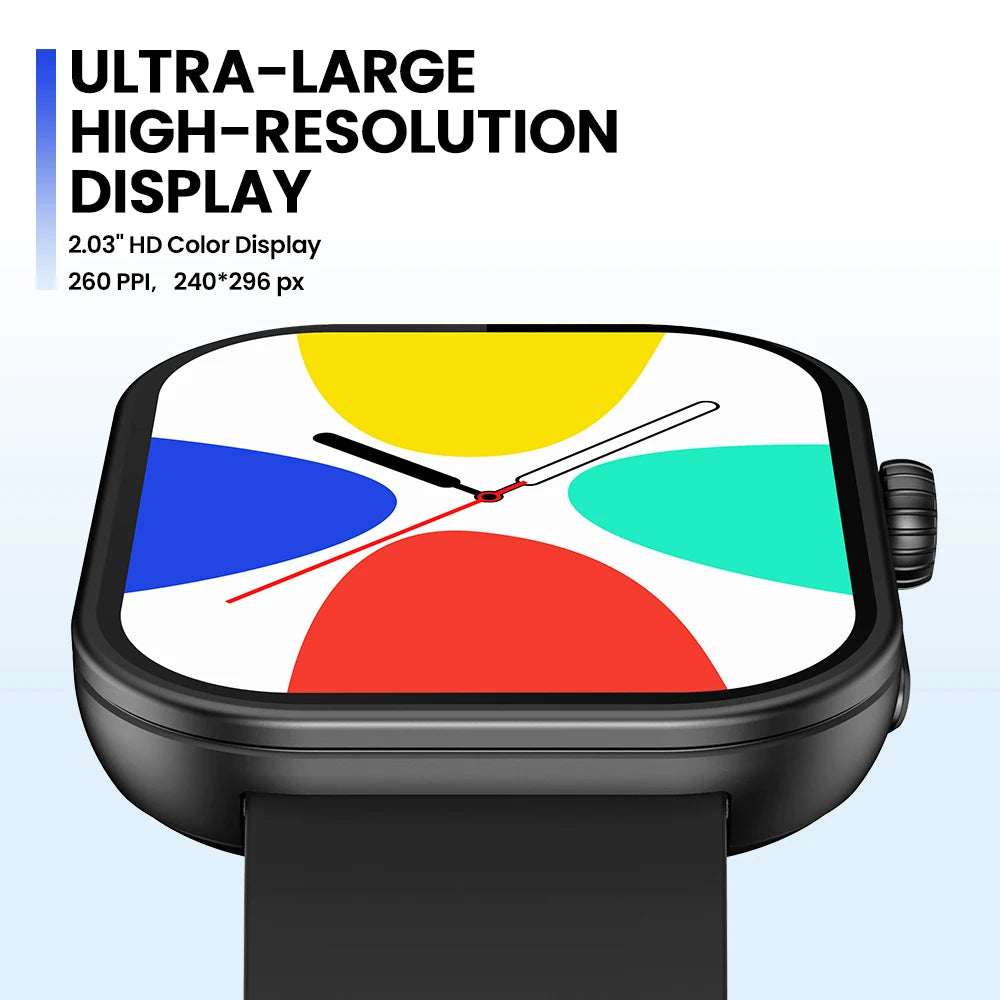 Neue Zeblaze Btalk Plus Smartwatch mit Sprachanruf, 2,03 Zoll HD-Farbdisplay, Gesundheits- und Fitness-Tracking-Smartwatch für Männer und Frauen