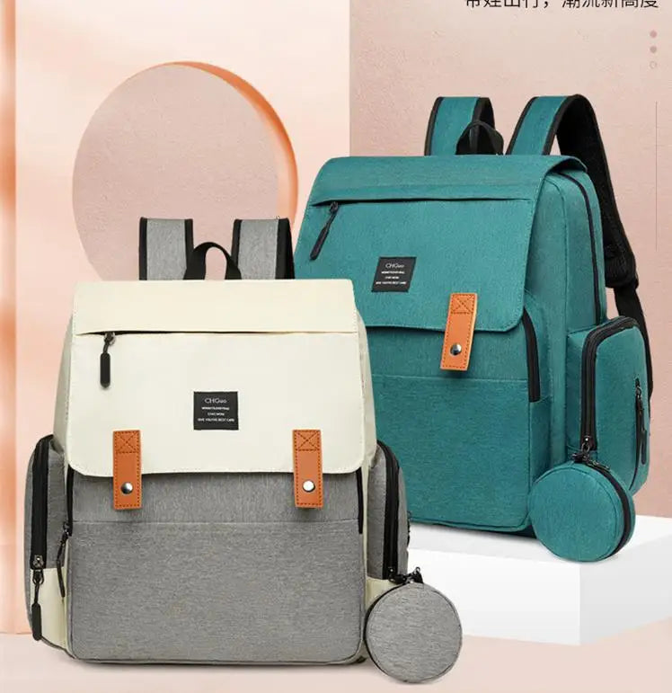 Multifunktionale Mumientasche, große Kapazität, neue Mutter- und Babytasche, tragbarer Anhänger-Rucksack für Mutter zum Ausgehen für Frauen