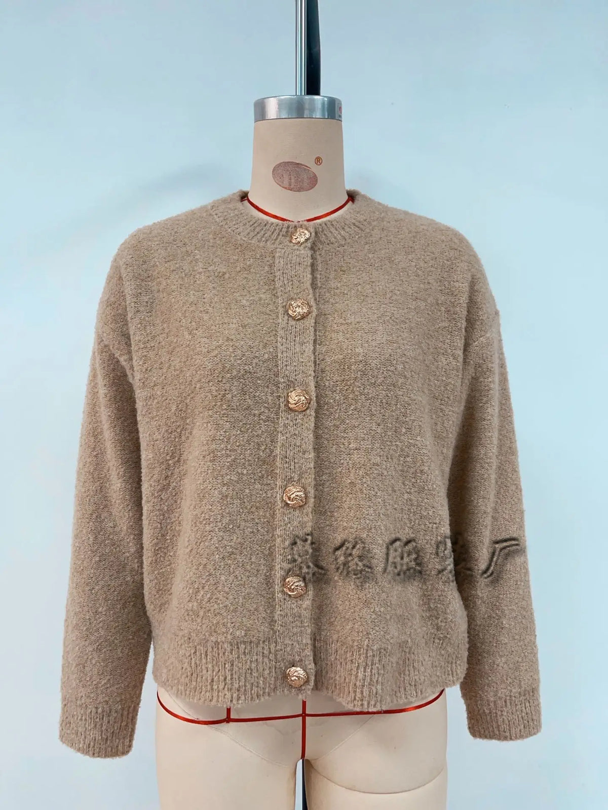 Frauen Kleidung Langarm Pullover Taste Strickjacke Einfarbig Büro Pendeln Alle-spiel Lose Gestrickte Pullover Herbst Damen Kleidung