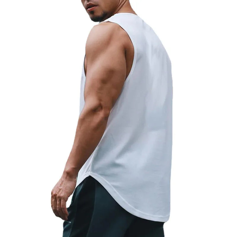 Sommer männer Gym Tank Top Fitness Training Kleidung Schnell trocknend Lose Bodybuilding Ärmelloses Shirt Männer Mode Basketball Weste