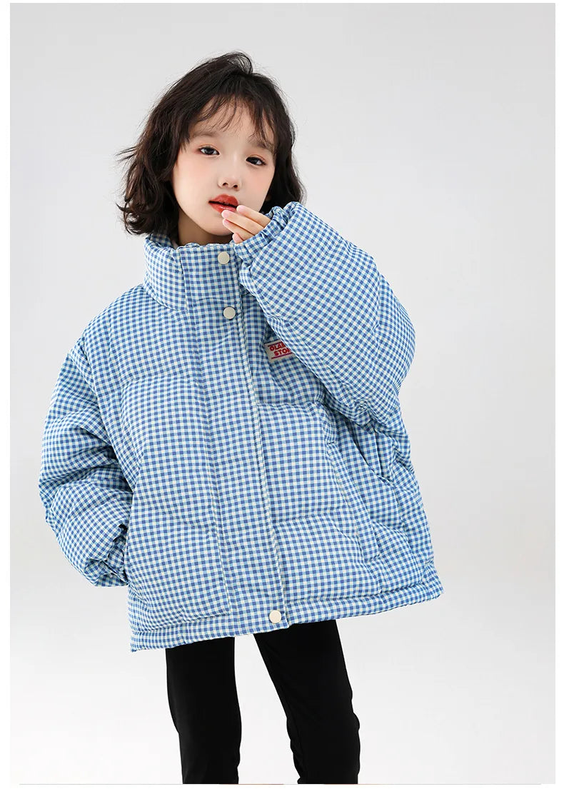 Kinder Verdicken Mantel Mädchen Warme Parka Winter Baumwolle Gefütterte Jacken Herbst Kinder Lange-sleeve Oberbekleidung Teen Zipper Tops 5-14Y