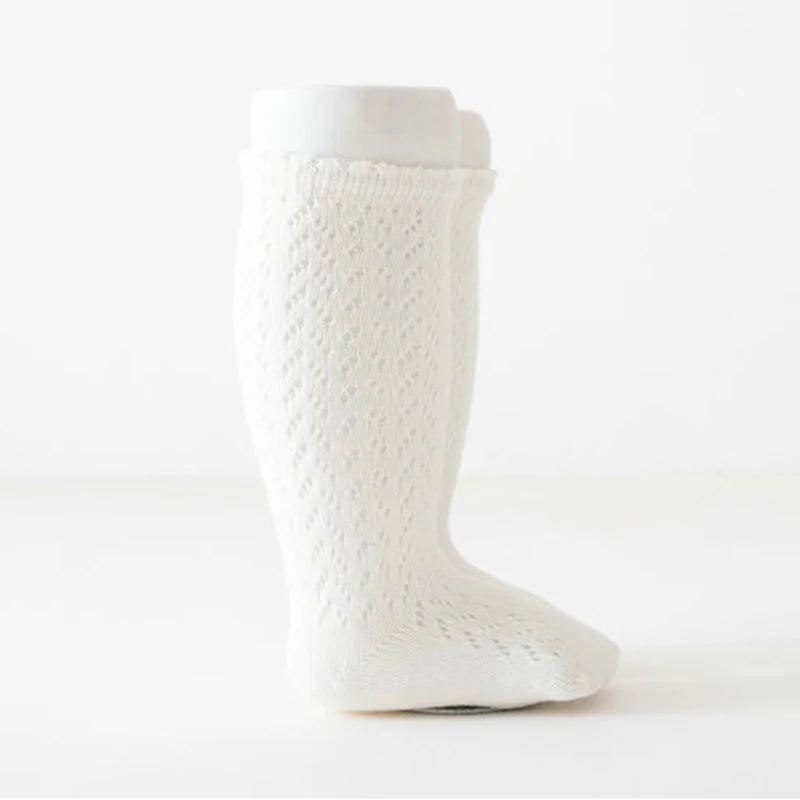 Baby Mädchen Prinzessin gestrickte Netz socken Sommer weiche Kleinkind Mädchen Knies trümpfe Baumwolle Kleinkind Neugeborene Mädchen lange Röhren strümpfe