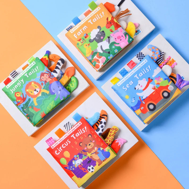 Baby-Stoffbuch, Spielzeug, Schwarz, Weiß, Aktivität, sensorische Bücher, Babys, Kinder, frühe Entwicklung, Montessori-Spielzeug, 0–12 Monate, Kleinkind-Geschenke