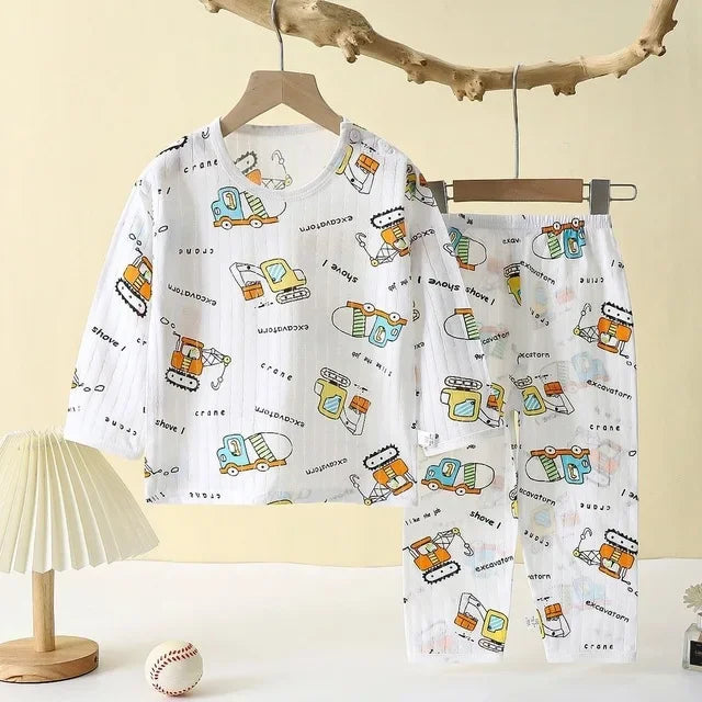 Baumwolle Kinder Kleidung Kinder Pyjama Sets Hause Nachtwäsche kinder Kleidung Junge Mädchen Herbst winter T-shirt Tops Hosen Anzüge