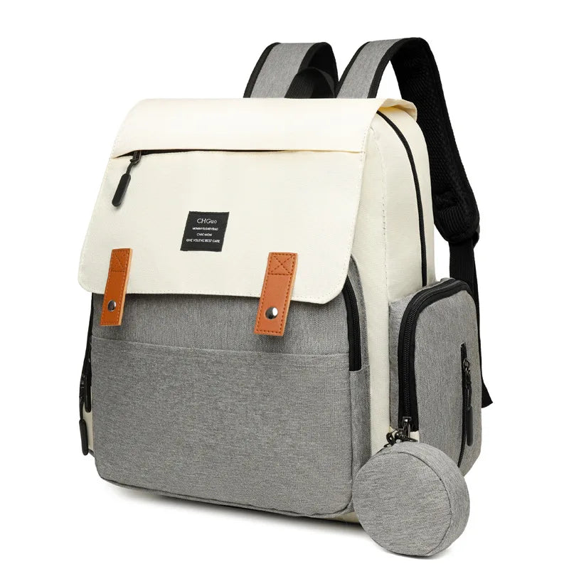 Multifunktionale Mumientasche, große Kapazität, neue Mutter- und Babytasche, tragbarer Anhänger-Rucksack für Mutter zum Ausgehen für Frauen