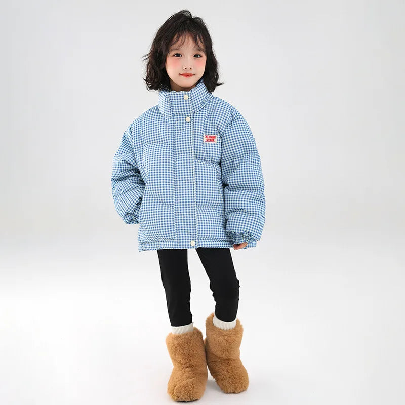Kinder Verdicken Mantel Mädchen Warme Parka Winter Baumwolle Gefütterte Jacken Herbst Kinder Lange-sleeve Oberbekleidung Teen Zipper Tops 5-14Y