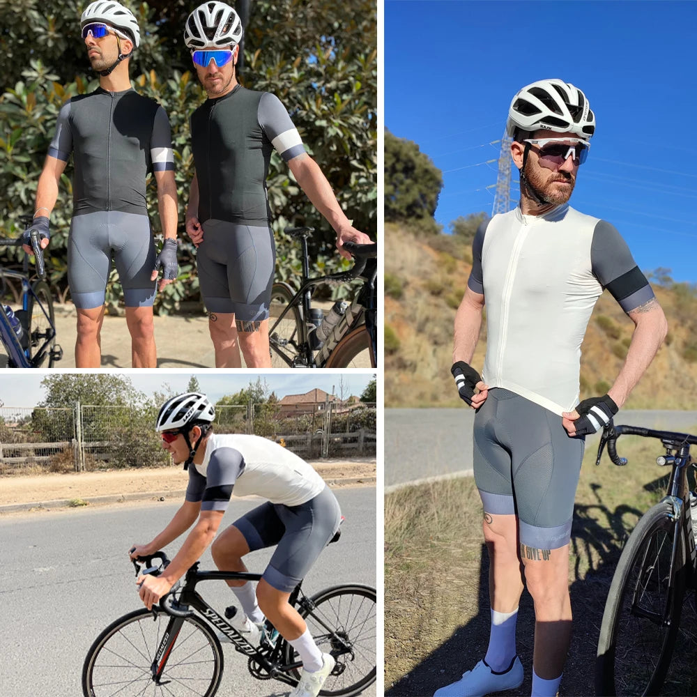 YKYWBIKE Radsport-Trägerhose für Herren Outdoor Rennrad-Sportunterwäsche mit Schwammpolsterung Fahrrad-Trägerhose Herren-Radsportbekleidung MTB-Shorts