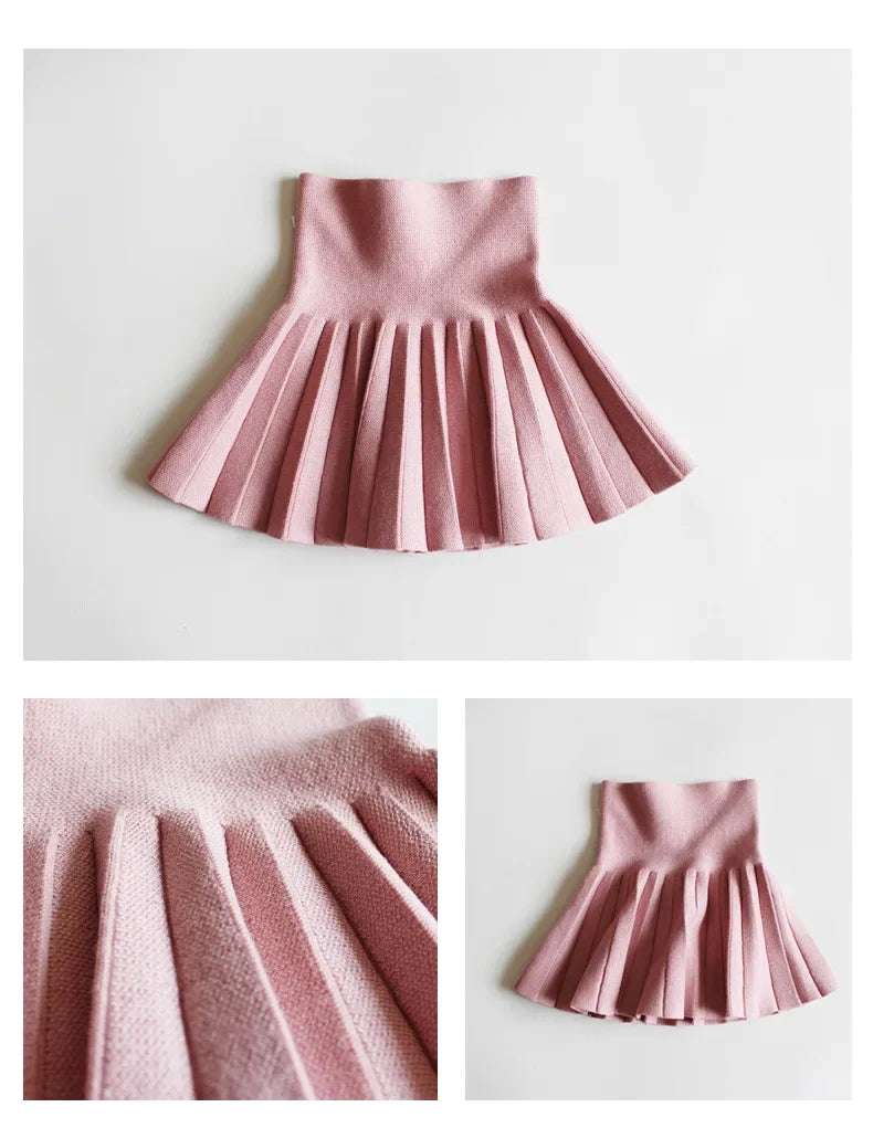 Kids Knit Tutu Pleated Skirt