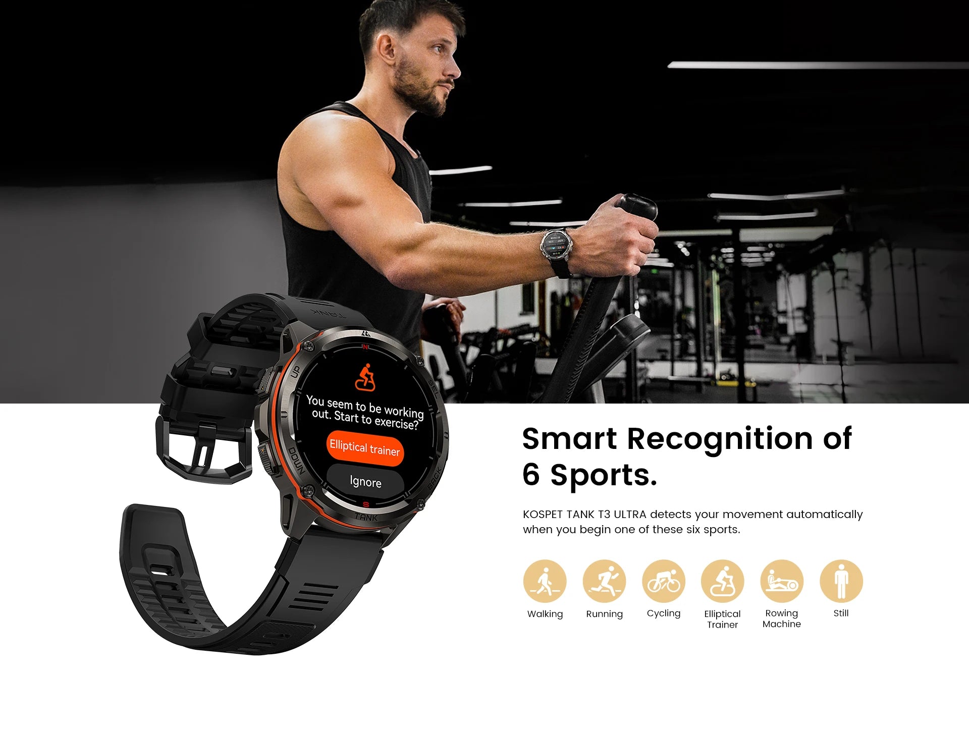 2025 KOSPET TANK T3 Ultra GPS Smart Uhr Für Männer Smartwatch Frauen 470 mAh Batterie Digitale Fitness AMOLED AOD Bluetooth uhren
