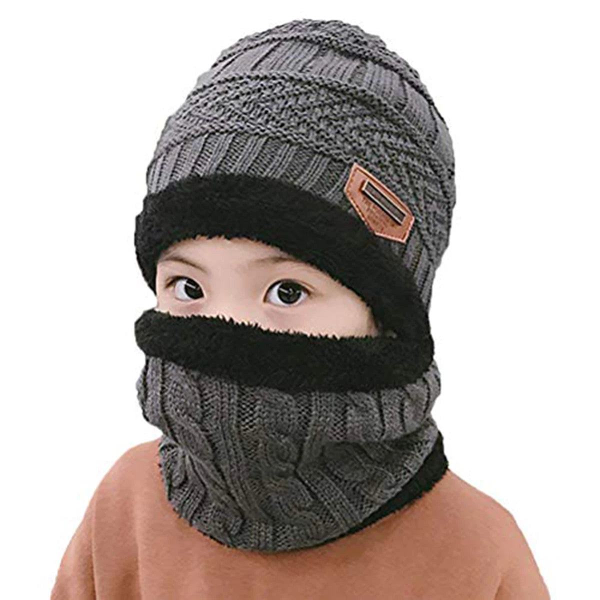 5-14 jahre Kinder Warme Gestrickte Hut Schal Set Kinder Herbst Winter Hut Weiche Gestrickte Kappe Motorhaube Infant Kinder hut Für Jungen Mädchen