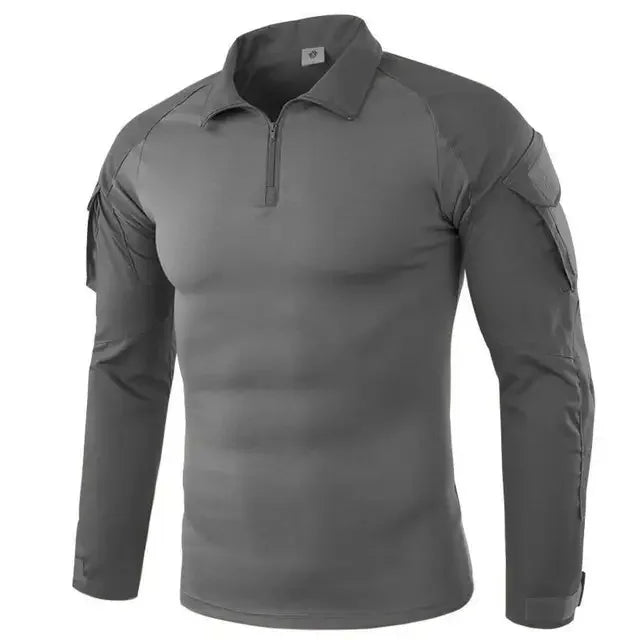 Outdoor Taktische Wandern T-Shirts Männer Kampf Militär Armee CP Camouflage Langarm Jagd Klettern Hemd Baumwolle Sport Kleidung