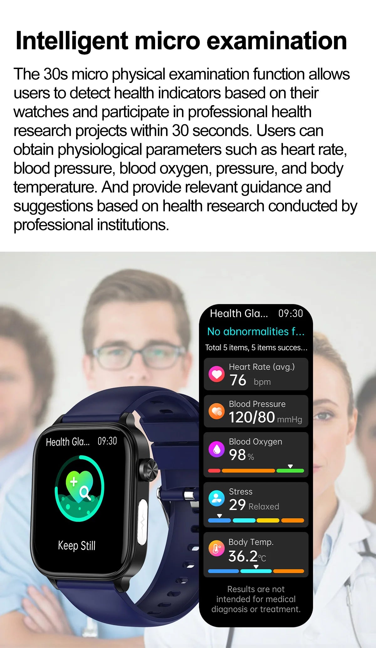 AI-Diagnosedetektor, Smartwatch für Damen, Blutfette und Harnsäure, Körpersammensetzungstest, Damen-Menstruationsgesundheits-Tracker, 2025, Neu