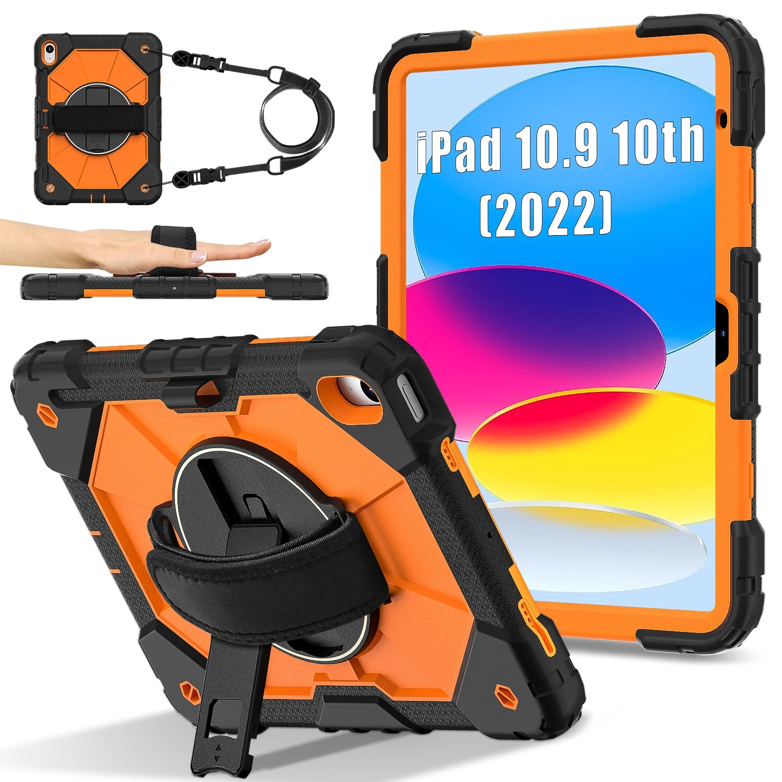 Rüstung Fall Für iPad A16 11th 2025 10th 10,9 2022 Mini 7/6 Kinder Stehen Stoßfest Tablet Abdeckung Für iPad Air 11 10,9 Pro 11 Air 13