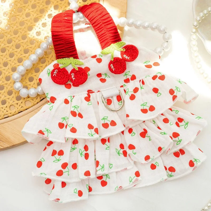 Niedliches Haustier Hund Kleid Punkt Hund Sommerkleid ung Welpen rock Chihuahua Bichon Französisch Bulldogge Kleidung dünnes Mädchen Hund Kostüm Katze Kleider