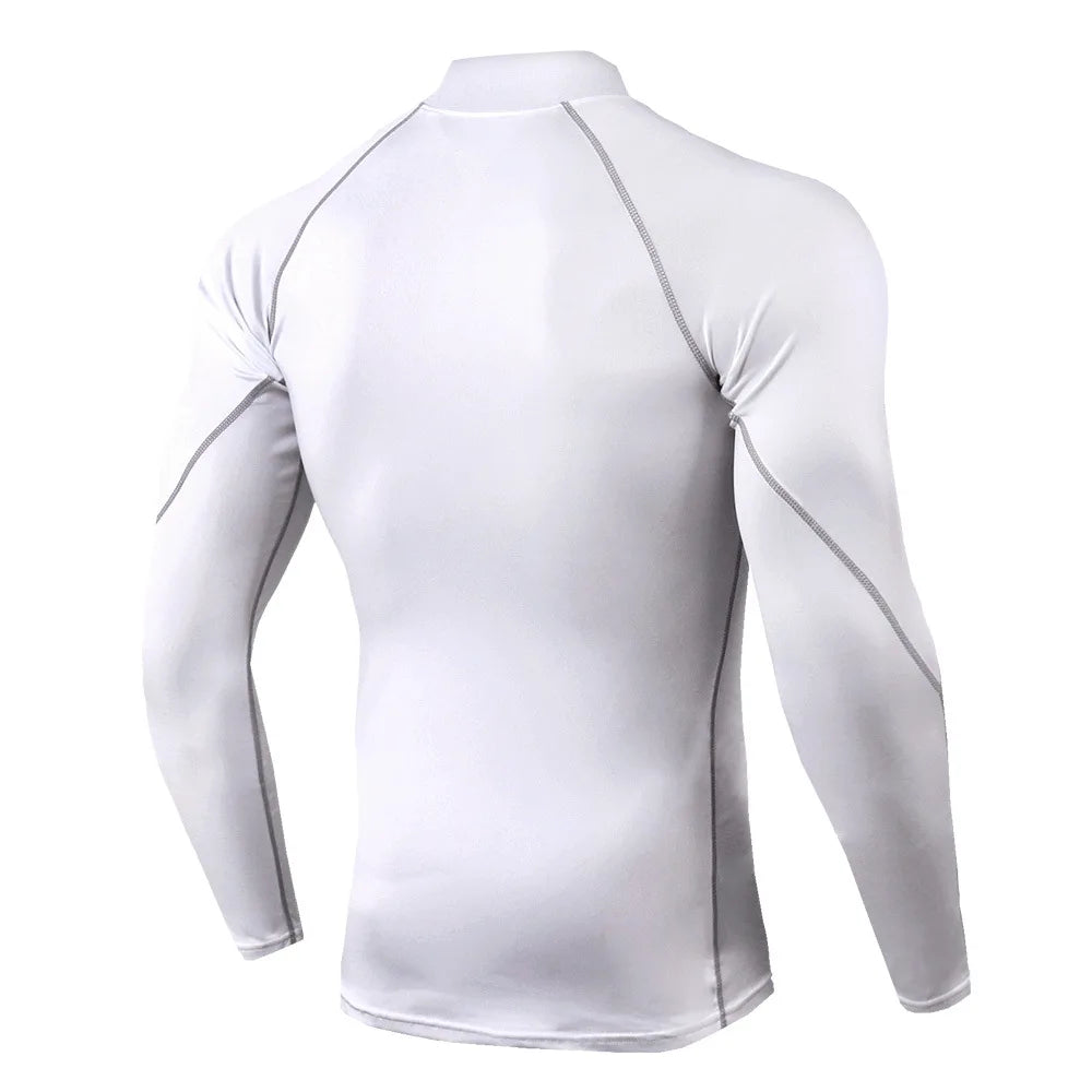 Männer Sport T-shirt Quick Dry Bodybuilding Lauf Shirt Langarm Kompression Top Gym T Shirt Männer Fitness Engen Rashgard