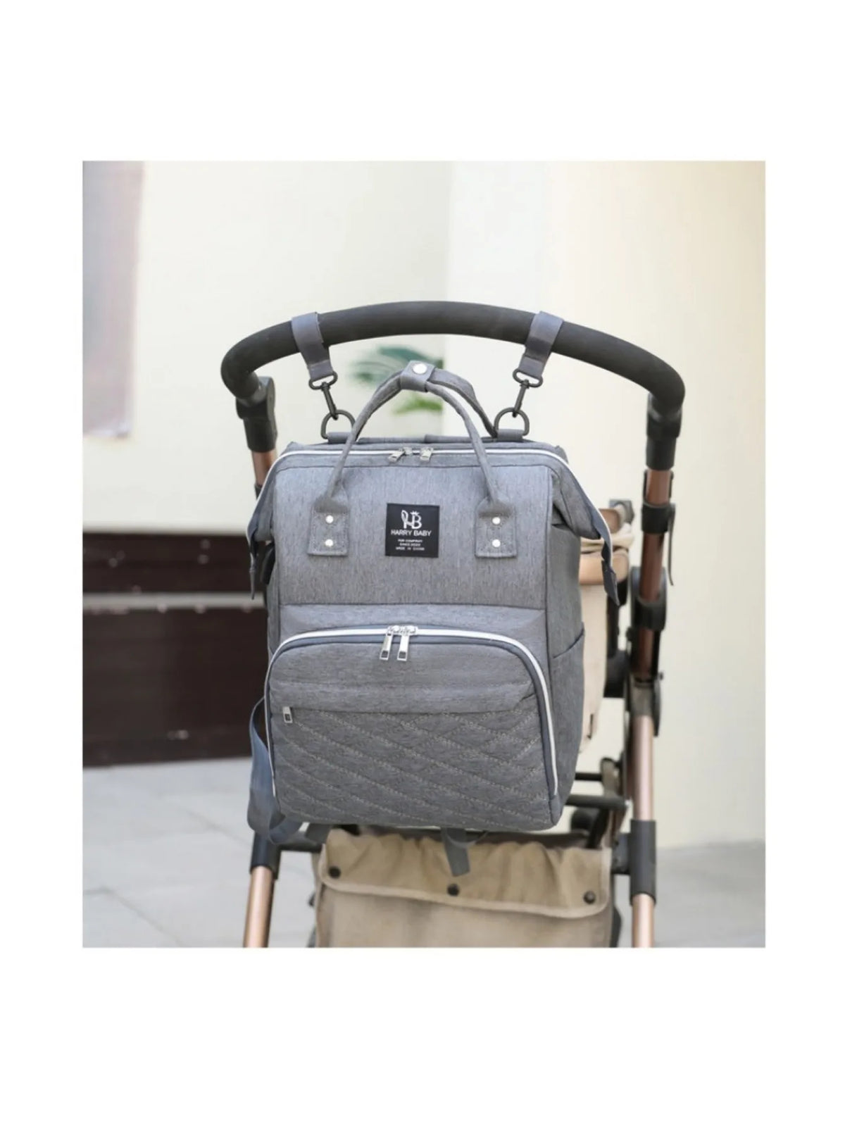 Mama Diaper Bags Baby Stroller Hanging Bag Mother Large Capacity Diaper Backpacks with Changing Mat Practical Baby Nursing Bags