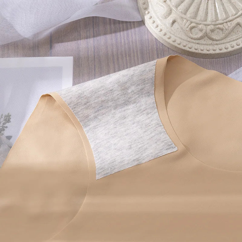 3Pcs Plus Größe Unterwäsche frauen Höschen Eis Seide Einfarbig Damen Nahtlose Unterhose Mädchen Briefs Atem Sexy Dessous weibliche