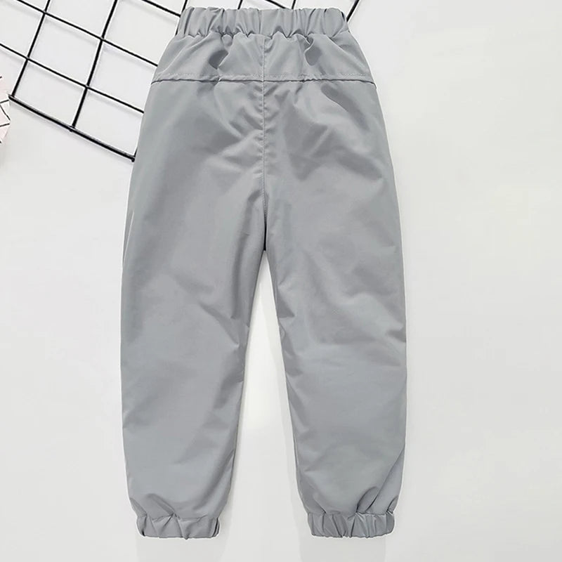 Winter Kinder Daunenhose Herbst Mädchen verdicken Hose Teen Jungen Fleece gepolstert warme winddichte Skihose für 3–14 Jahre Kindergerinnsel