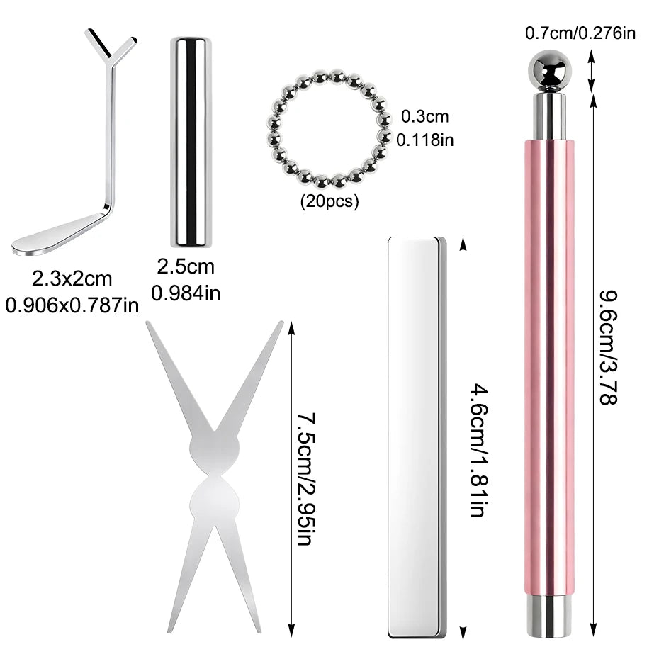 6-teiliges Cat-Eye-Nagel-Magnet-Werkzeug-Set, französische Tipps, Cat-Eye-Herz-Magnete, Nagel-Magnet-Stick, Cat-Eye-Gel-Nagellack, Magnete, Werkzeuge, Maniküre
