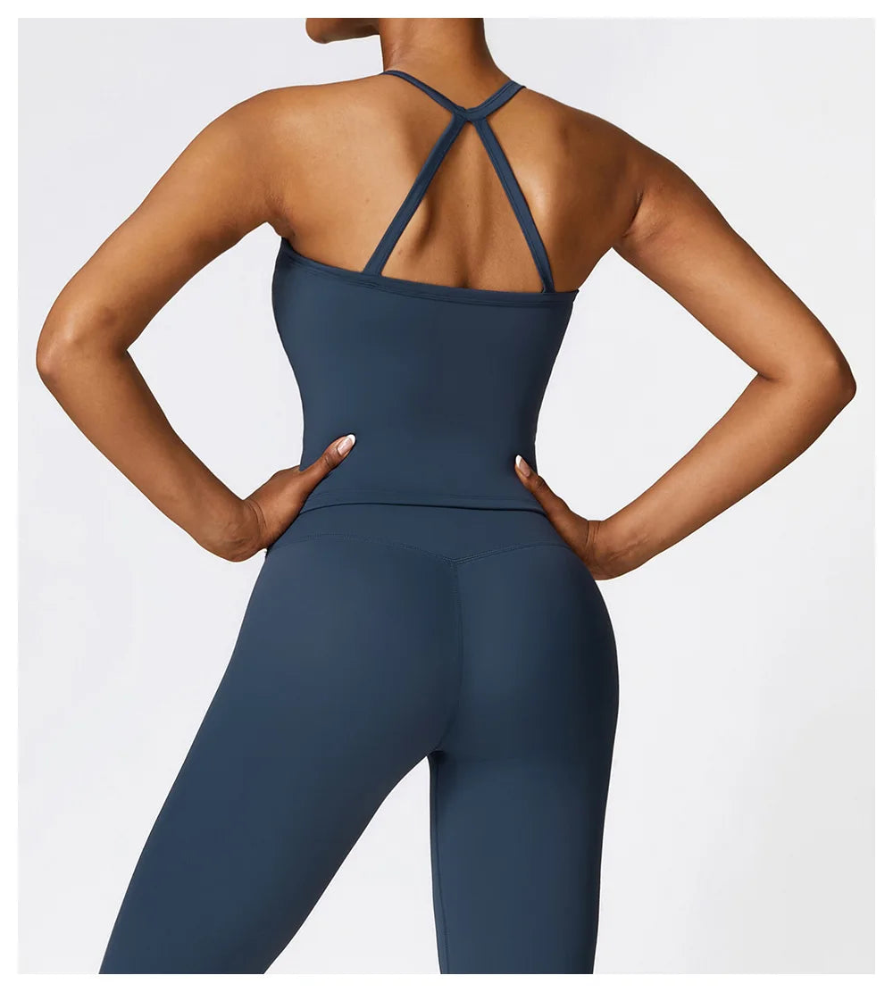 Frauen Kreuz Zurück Yoga Sport-Bh Atmungsaktiv Shock Proof Gym Workout Fitness Push-up Top Yoga Laufen Aktive Sportswear Weste Bh
