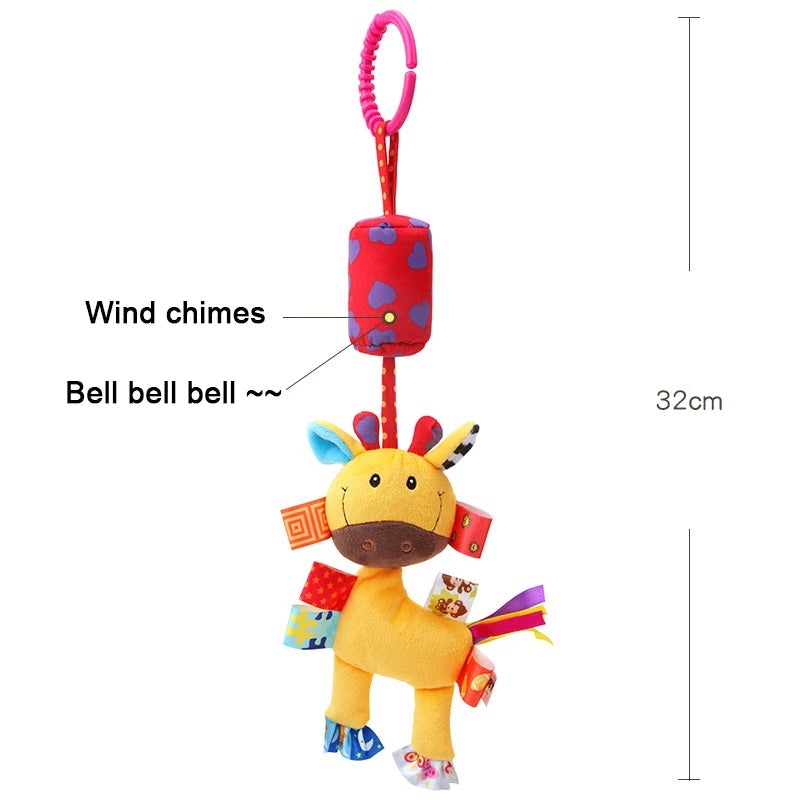 Baby Sensorische Hängende Rasseln Weiches Lernspielzeug Plüschtiere Kinderwagen Säuglingsauto Bett Kinderbett mit Beißring für Bebe Babys Kleinkinder